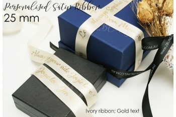 25mm wide, 8 meters Custom Personalised Print Satin Ribbon, Wedding ribbon, Ribbon branding, your owned logo